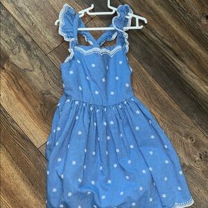 Cat & Jack Blue Kids Dress with White Floral Accents